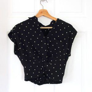 Alexander Wang Short-Sleeved Collared Knot Shirt